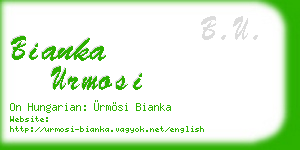 bianka urmosi business card