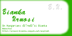 bianka urmosi business card